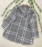 مانتو پاییزه زنانه روبینا پیچازی گرم بالا فری سایز سفید مشکی