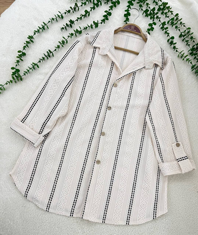 تونیک زنانه مراکشی ریچل رنگ خاکی