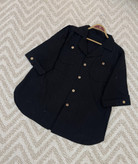 مانتو زنانه آستین فلشی لنین فری سایز مشکی