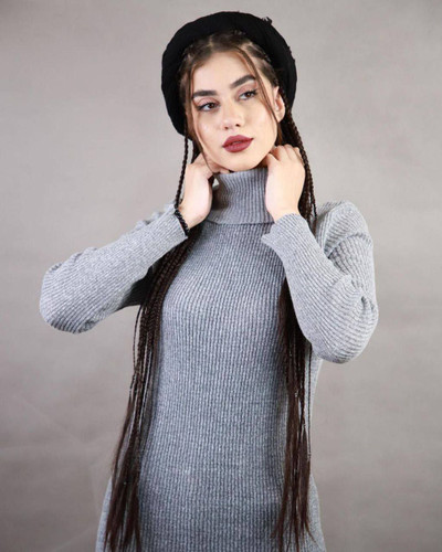 ماکسی بافت زنانه شیک و گرم برای زمستان