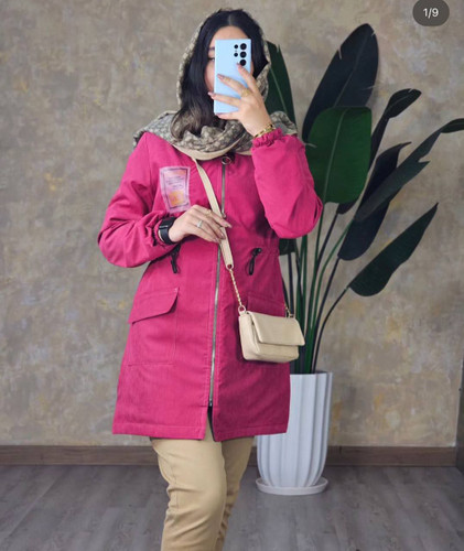 کاپشن زنانه سرخابی مدل ویولا شیک و گرم