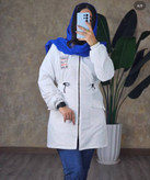 کاپشن سفید زنانه فری سایز مدل ویولا